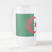 Frosted Glass Mok met Algerijnse vlag (Voorkant links)