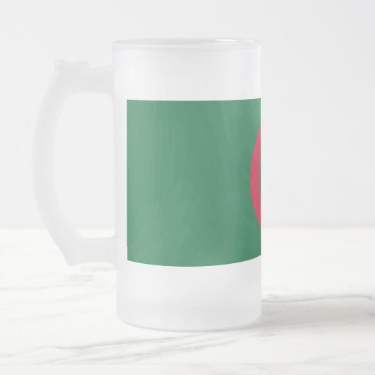 Frosted Glass Mok met Algerijnse vlag (Links)