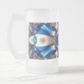 Frosted Glass Mok met Argentijnse kleuren ontwerp (Links)