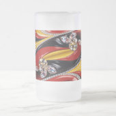 Frosted Glass Mok met Belgisch Kleuren ontwerp (Center)