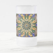 Frosted Glass Mok met Brazilië Kleuren ontwerp (Center)