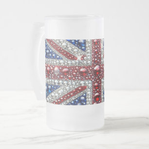 Frosted Glass Mok met Brits Kleuren ontwerp