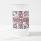 Frosted Glass Mok met Brits Kleuren ontwerp (Center)