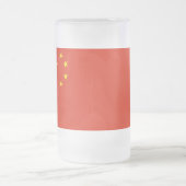 Frosted Glass Mok met Chinese vlag (Center)