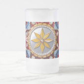 Frosted Glass Mok met Colombiaanse kleuren ontwerp (Center)