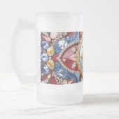 Frosted Glass Mok met Colombiaanse kleuren ontwerp (Links)