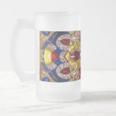 Frosted Glass Mok met Colombiaanse kleuren ontwerp (Links)