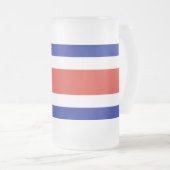 Frosted Glass Mok met Costa Ricaanse vlag (Voorkant rechts)