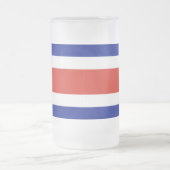 Frosted Glass Mok met Costa Ricaanse vlag (Center)