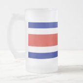 Frosted Glass Mok met Costa Ricaanse vlag (Links)