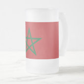 Frosted Glass Mok met de Marokkaanse vlag (Voorkant rechts)