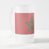 Frosted Glass Mok met de Marokkaanse vlag