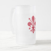 Frosted Glass Mok met de vlag van Florence (Voorkant links)