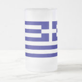 Frosted Glass Mok met de vlag van Griekenland (Center)