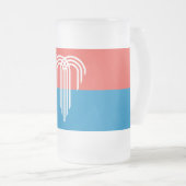 Frosted Glass Mok met de vlag van Kansas City (Voorkant rechts)