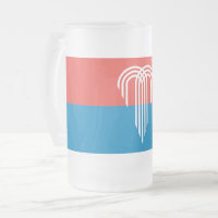 Frosted Glass Mok met de vlag van Kansas City