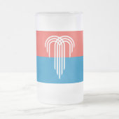 Frosted Glass Mok met de vlag van Kansas City (Center)