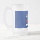 Frosted Glass Mok met de vlag van New York (Links)