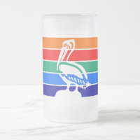 Frosted Glass Mok met de vlag van Sint-Petersburg