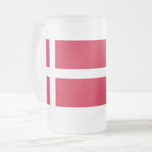 Frosted Glass Mok met Deense vlag