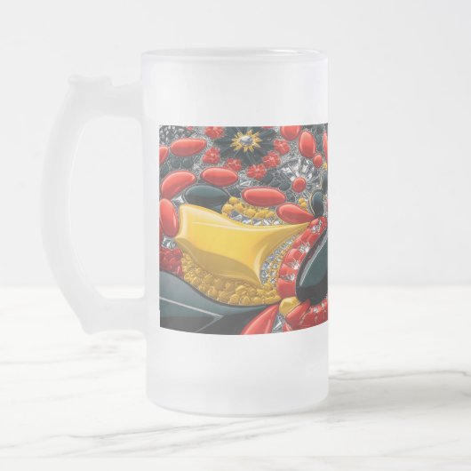 Frosted Glass Mok met Duitsland Kleuren ontwerp (Links)