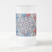 Frosted Glass Mok met Franse kleuren ontwerp (Center)