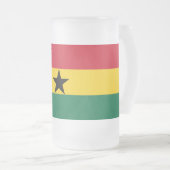 Frosted Glass Mok met Ghanese vlag (Voorkant rechts)
