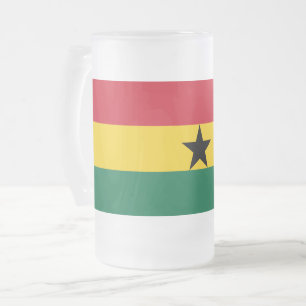 Frosted Glass Mok met Ghanese vlag