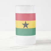 Frosted Glass Mok met Ghanese vlag (Center)