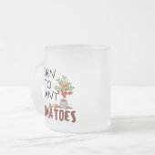 Frosted Glass mok met grappige tuinman quote (Voorkant links)