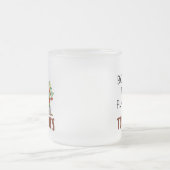 Frosted Glass mok met grappige tuinman quote (Center)