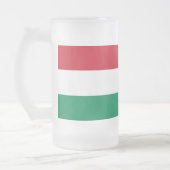 Frosted Glass Mok met Hongaarse vlag (Links)