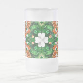 Frosted Glass Mok met Iers Kleuren ontwerp (Center)