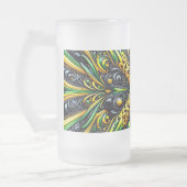 Frosted Glass Mok met Jamaicaanse kleuren ontwerp (Links)