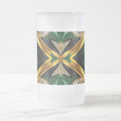 Frosted Glass Mok met Jamaicaanse kleuren ontwerp (Center)