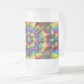 Frosted Glass Mok met LGBTQ kleuren ontwerp (Voorkant rechts)