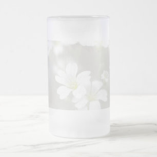 Frosted Glass Mok met licht bloementhema