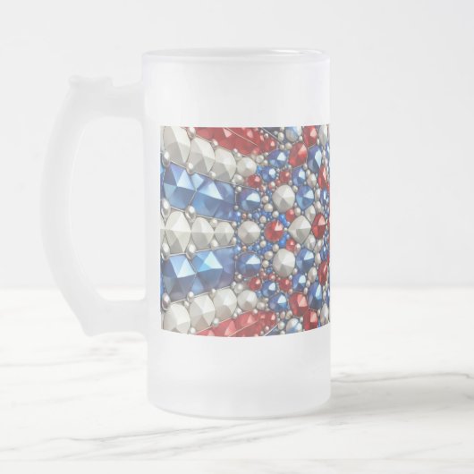 Frosted Glass Mok met Nederlands Kleuren ontwerp (Links)