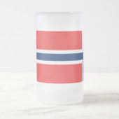 Frosted Glass Mok met Noorse vlag (Center)
