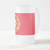 Frosted Glass Mok met Portugese vlag (Voorkant rechts)