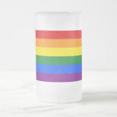 Frosted Glass-Mok met Rainbow Pride-vlag van LGBT Matglas Bierpul (Center)