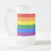 Frosted Glass-Mok met Rainbow Pride-vlag van LGBT Matglas Bierpul (Links)