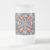 Frosted Glass Mok met Roemeens Kleuren ontwerp (Center)