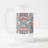 Frosted Glass Mok met Roemeens Kleuren ontwerp (Links)