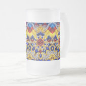 Frosted Glass Mok met Roemenië Kleuren ontwerp (Voorkant rechts)