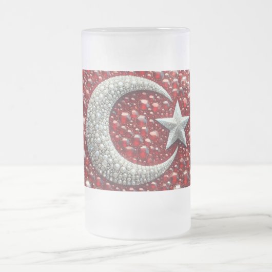 Frosted Glass Mok met Turks Kleuren ontwerp (Center)