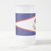 Frosted Glass Mok met vlag van Amerikaans-Samoa (Center)