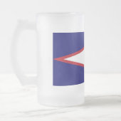 Frosted Glass Mok met vlag van Amerikaans-Samoa (Links)