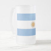 Frosted Glass Mok met vlag van Argentinië (Voorkant links)