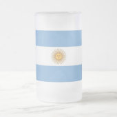 Frosted Glass Mok met vlag van Argentinië (Center)
